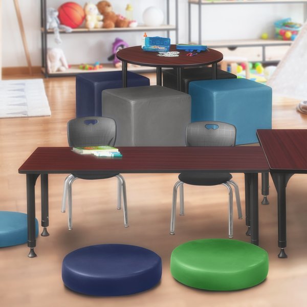 Rectangle Tables > Height Adjustable > Rectangular Classroom Tables, 60 X 24 X 23-34, Mahogany