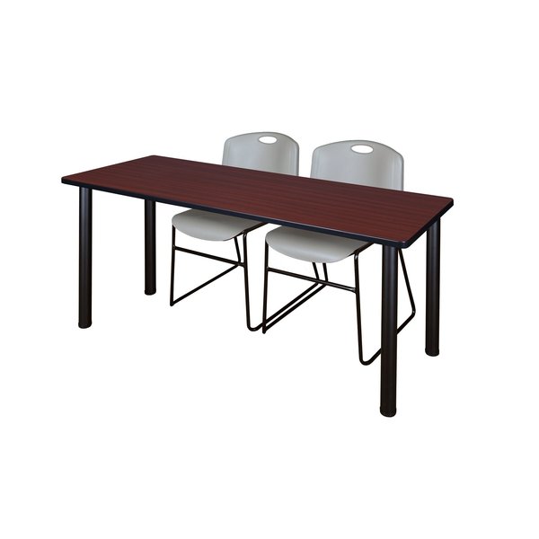 Rectangle Tables > Training Tables > Kee Table & Chair Sets, 60 X 24 X 29, Mahogany