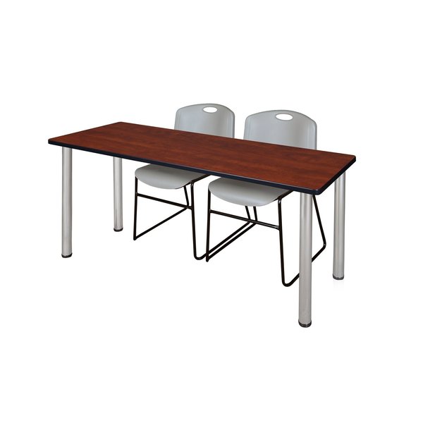 Rectangle Tables > Training Tables > Kee Table & Chair Sets, 66 X 24 X 29, Cherry