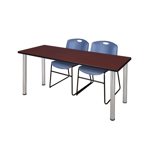 Rectangle Tables > Training Tables > Kee Table & Chair Sets, 66 X 24 X 29, Mahogany