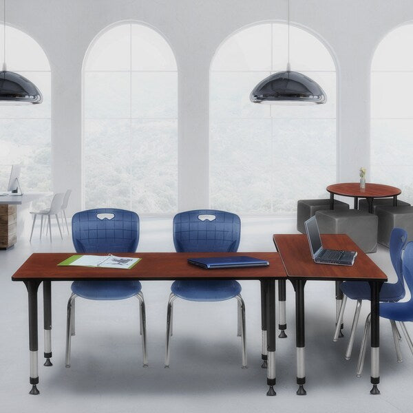Tables > Height Adjustable > Rectangular Classroom Tables, 66 X 30 X 23-34, Wood|Metal Top