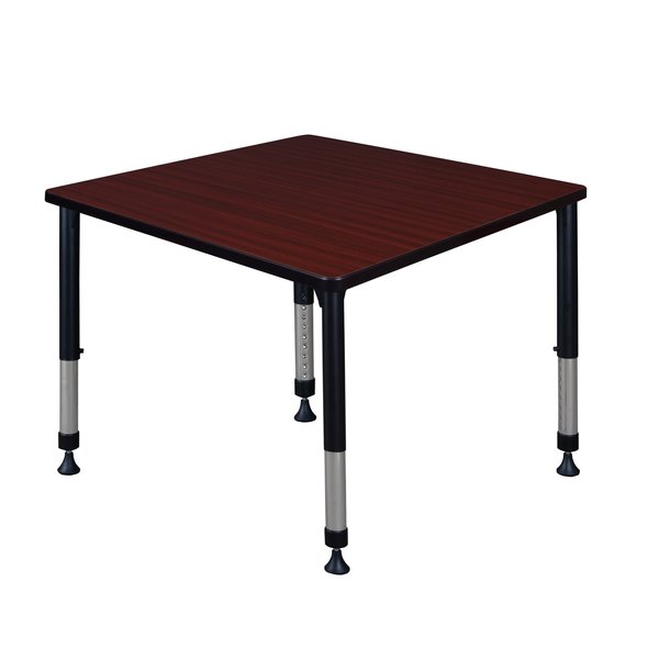 Square Tables > Height Adjustable > Square Classroom Tables, 36 X 36 X 23-34, Wood|Metal Top