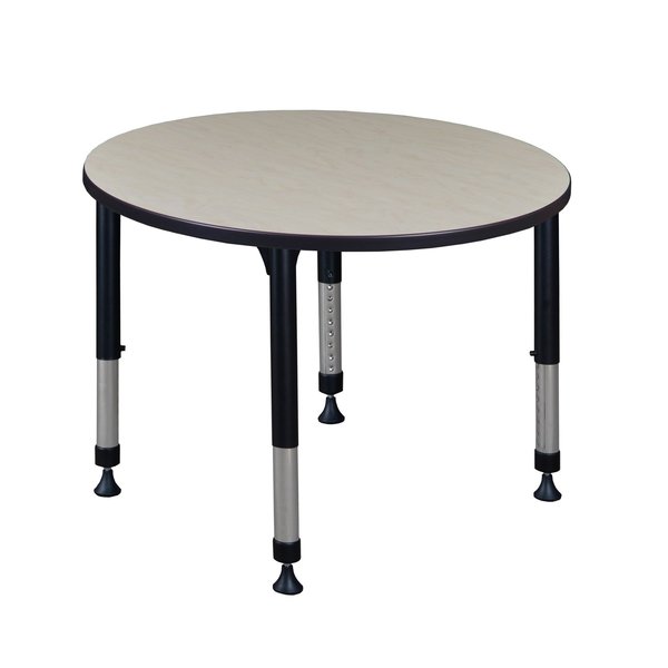 Tables > Height Adjustable > Round Classroom Tables, 36 X 36 X 23-34, Wood|Metal Top