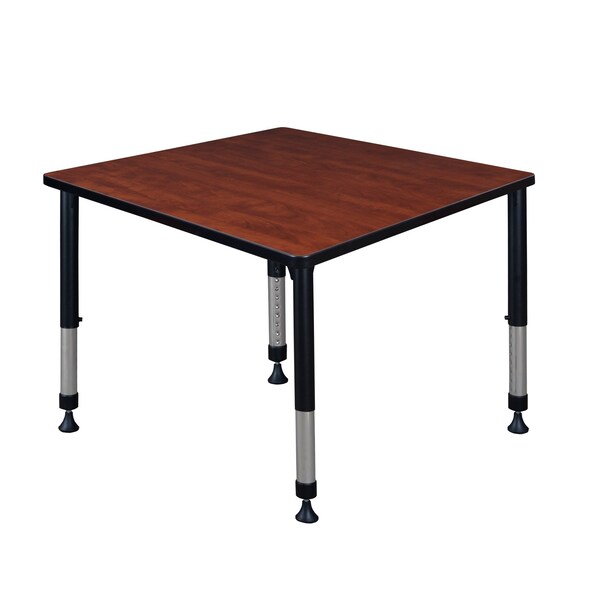 Square Tables > Height Adjustable > Square Classroom Tables, 42 X 42 X 23-34, Wood|Metal Top