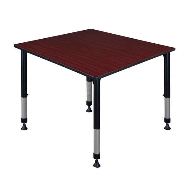 Square Tables > Height Adjustable > Square Classroom Tables, 48 X 48 X 23-34, Wood|Metal Top