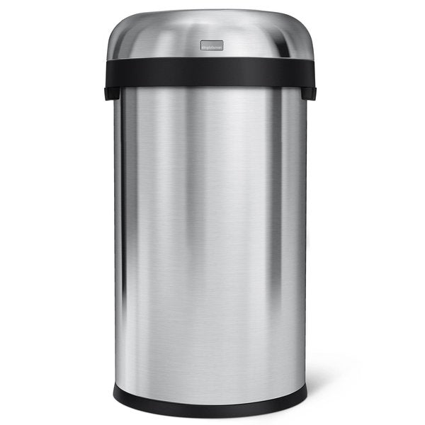 16 gal Open can, Brushed, Stainless Steel