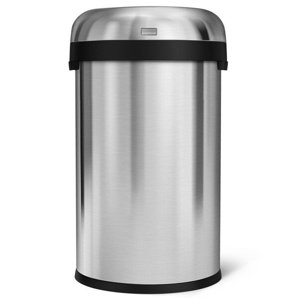 21 gal Open Can, Brushed, Stainless Steel