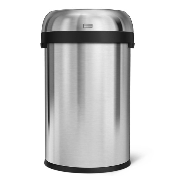 30 gal Open Can, Brushed, Stainless Steel
