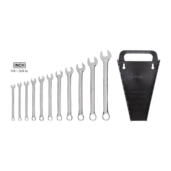 Combination Wrench Set with Holder, 11-Piece (1/4-3/4 in.)