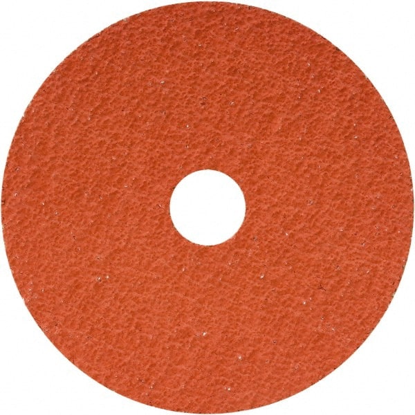 USA, 4-1/2" Diam 7/8" Hole 80 Grit Fiber Disc, Ceramic, 13,000 Max Rpm.