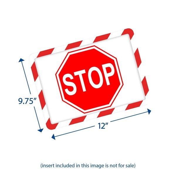 Sign Holder, Red/White, Magnetic, PK2