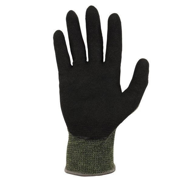 ANSI A4 Nitrile Coated CR Gloves, Green, Size S