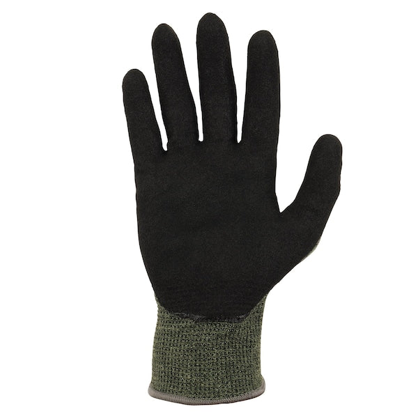 ANSI A4 Nitrile Coated CR Gloves, Green, Size L