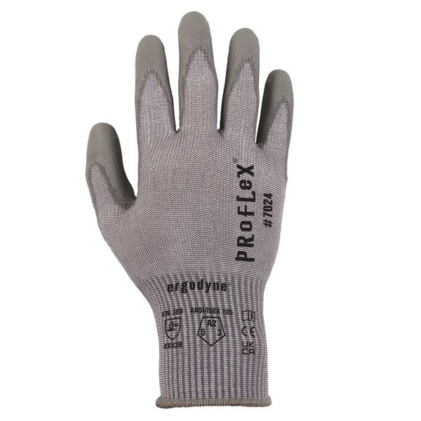 ANSI A2 PU Coated CR Gloves, Gray, Size S