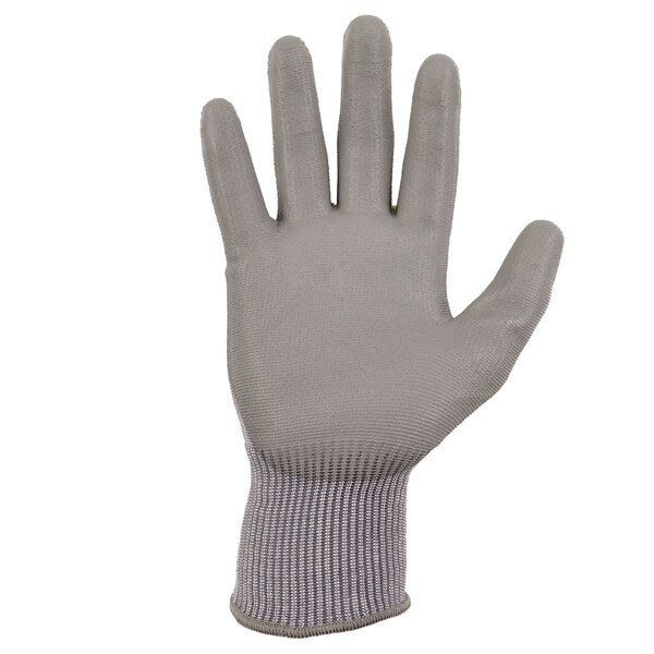 ANSI A2 PU Coated CR Gloves, Gray, Size M