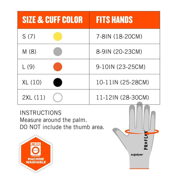 ANSI A3 PU Coated CR Gloves, Gray, Size XXL