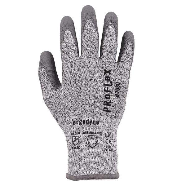 ANSI A3 PU Coated CR Gloves, Gray, Size XXL