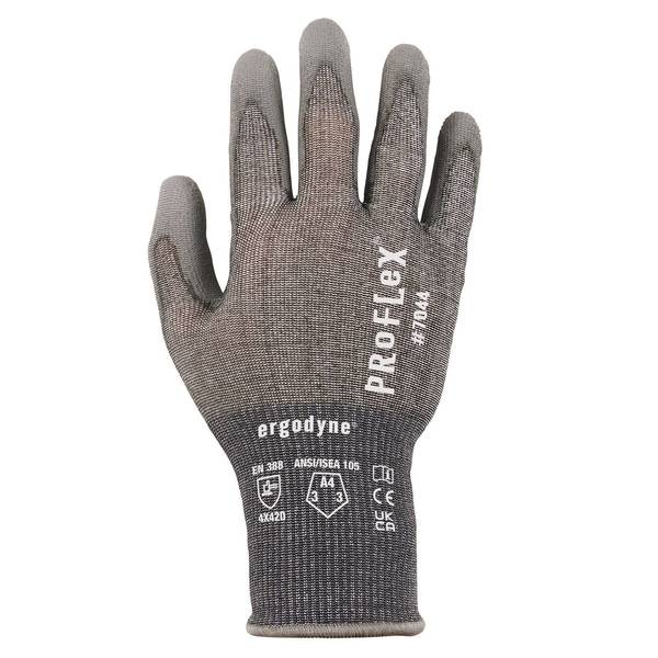ANSI A4 PU Coated CR Gloves, Gray, Size XL