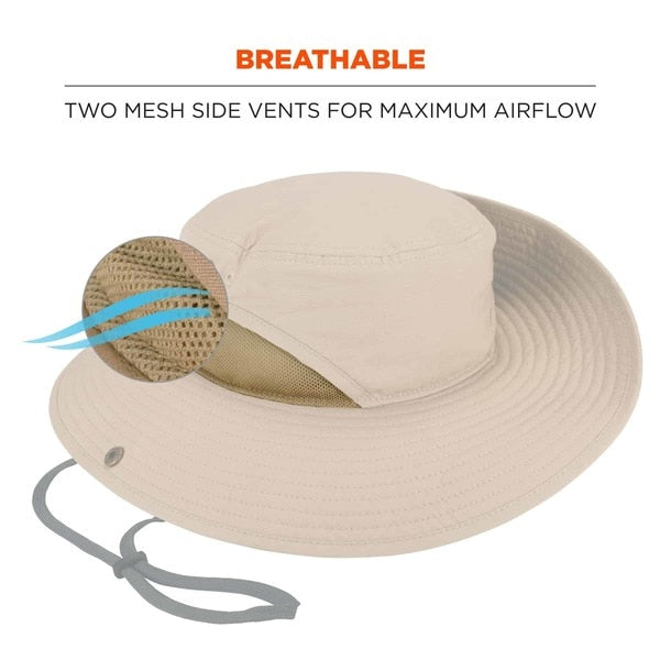 Khaki Lightweight Ranger Hat with Mesh Paneling, L/XL