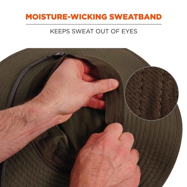 Olive Lightweight Ranger Hat with Mesh Paneling, S/M