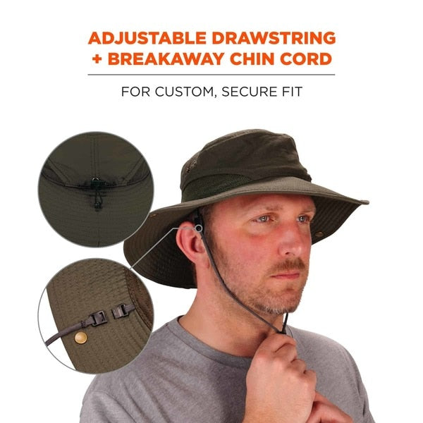 Olive Lightweight Ranger Hat with Mesh Paneling, S/M