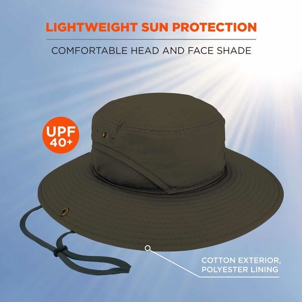 Olive Lightweight Ranger Hat with Mesh Paneling, L/XL