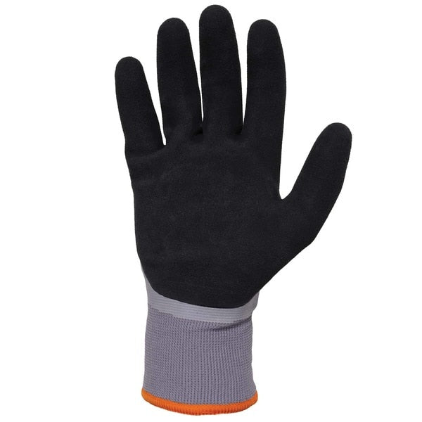 Gray Coated Waterproof Winter Work Gloves, M, PR