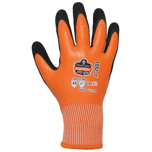 Orange A5 Coated Waterproof Gloves, S, PR