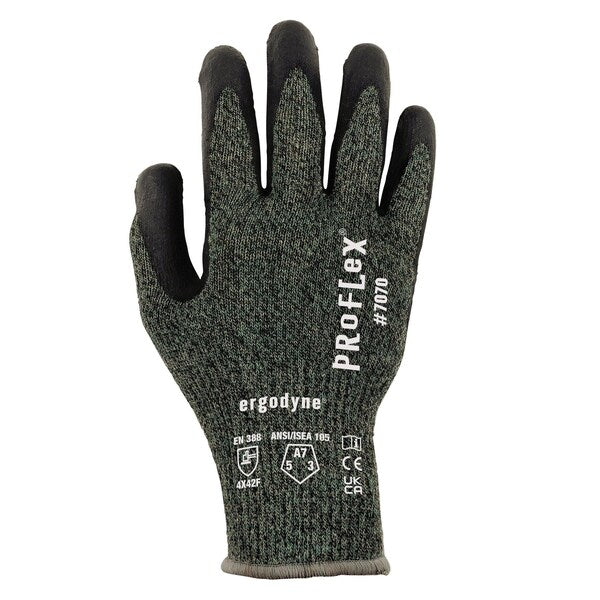 ANSI A7 Nitrile Coated CR Gloves, Green, Size XXL