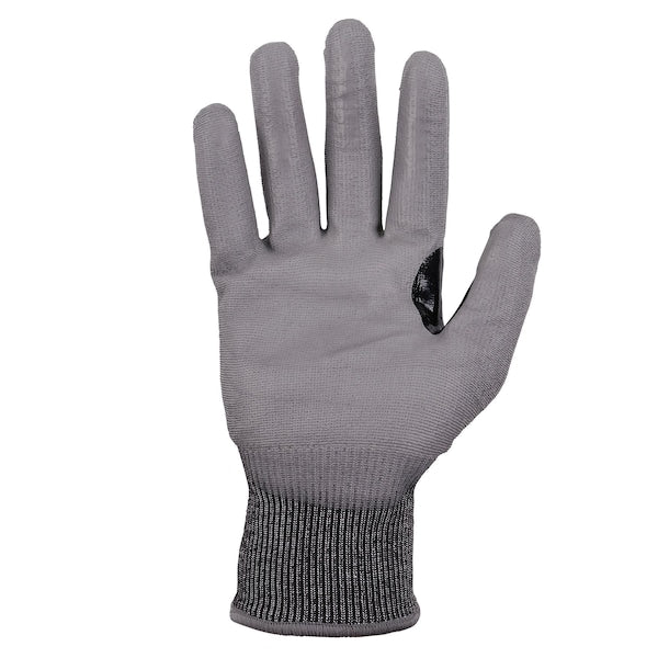 ANSI A7 PU Coated CR Gloves, Gray, Size XXL