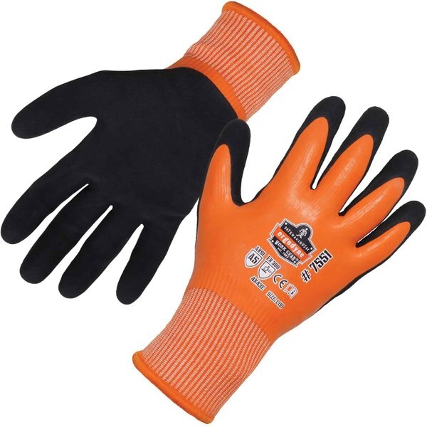 Orange A5 Coated Waterproof Gloves, S, PR