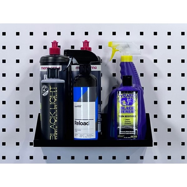 12 In. W x 6 In. D Black Epoxy Coated Steel Shelf for LocBoard