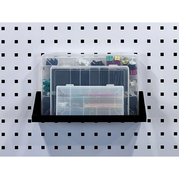 12 In. W x 6 In. D Black Epoxy Coated Steel Shelf for LocBoard
