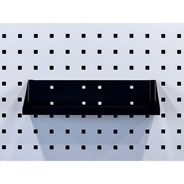 12 In. W x 6 In. D Black Epoxy Coated Steel Shelf for LocBoard