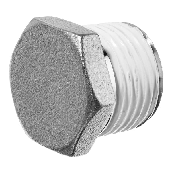Pipe Fitting w Sealant - 304SS - #150 - Hex Head Plug - 1/2