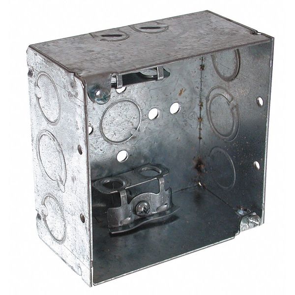 Electrical Box, Square, 30.3 cu. in., Color: Silver