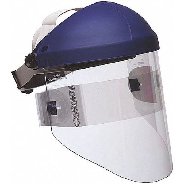 Faceshield Visor, Polycarbonate, Uncoated, 9 in Visor Height, 14.5 in Visor Width, Clear