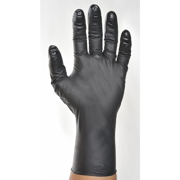 Disposable Gloves, Nitrile, Powder Free, Black, S, 50 PK