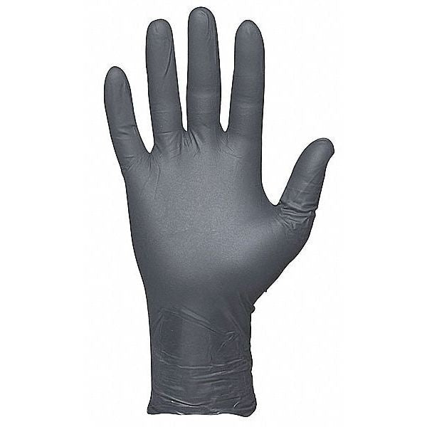 Disposable Gloves, Nitrile, Powder Free, Black, XL, 50 PK