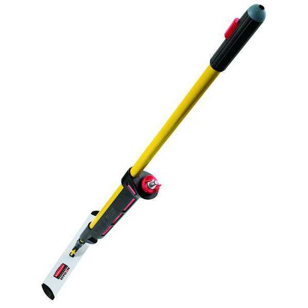 Flat Spray Mop, 21 oz Dry Wt, Hook-and-Loop Connection, Black/Yellow, Microfiber