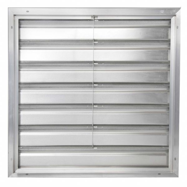 36 in Backdraft Damper / Wall Shutter, Front Flange