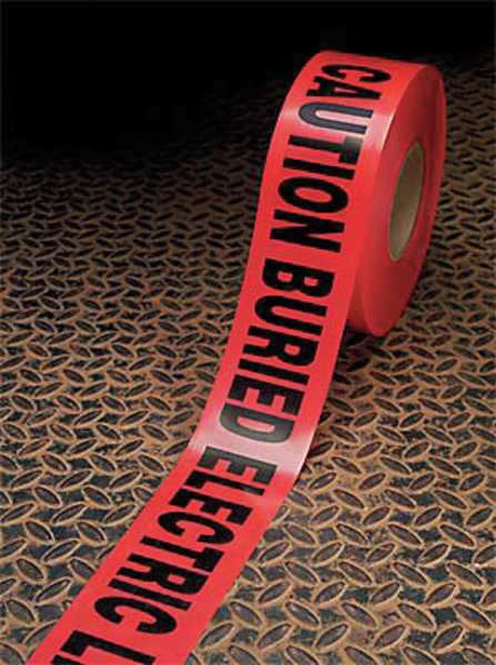 Barricade Marking Tape, 3In W, Red, PK16
