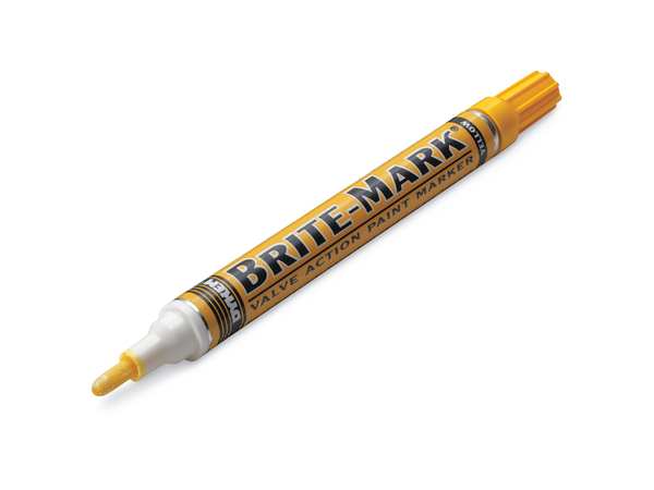 Permanent Permanent Paint Marker/Valve Action, Fine Tip, Yellow Color Family, Paint