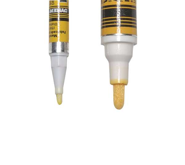 Permanent Permanent Paint Marker/Valve Action, Fine Tip, Yellow Color Family, Paint