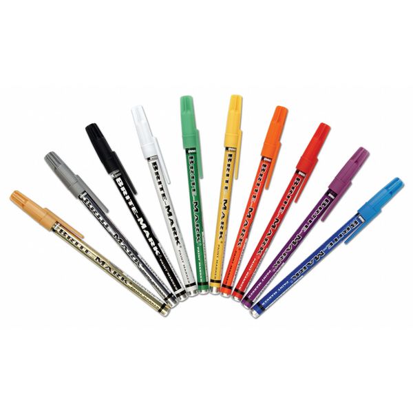 Permanent Permanent Paint Marker/Valve Action, Fine Tip, Yellow Color Family, Paint