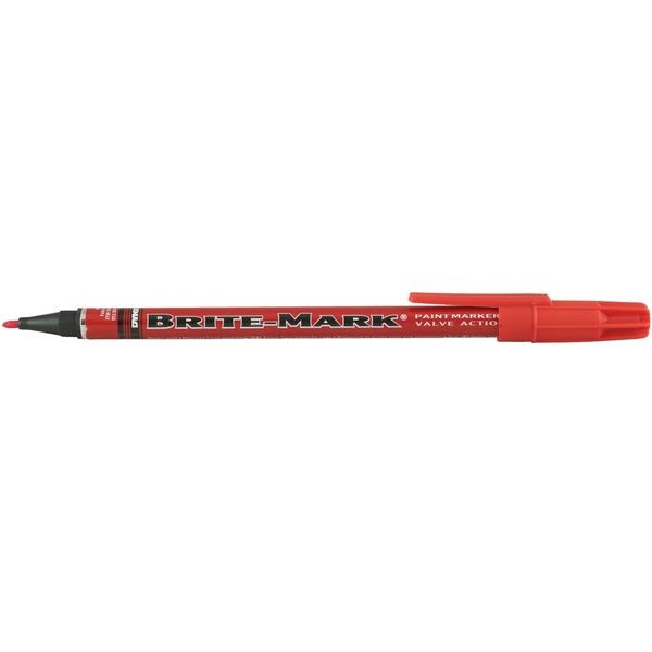Permanent Permanent Paint Marker/Valve Action, Fine Tip, Red Color Family, Paint