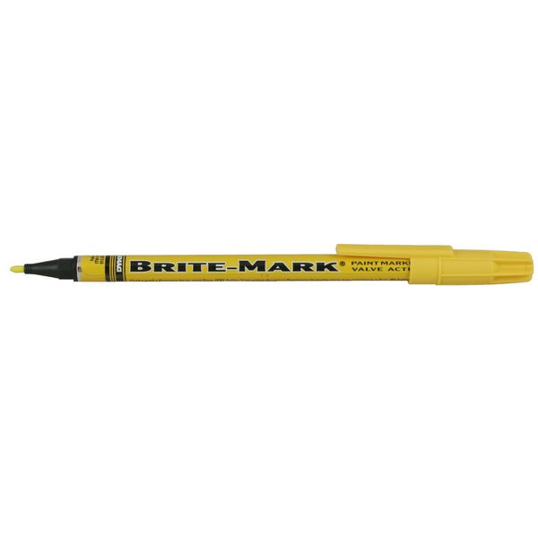 Permanent Permanent Paint Marker/Valve Action, Fine Tip, Yellow Color Family, Paint