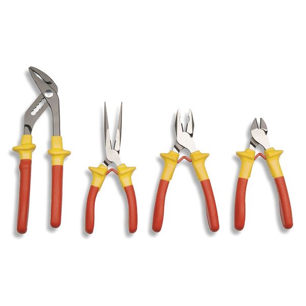 4 Piece Insulated Plier Set Insulated Handle