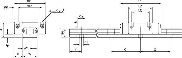 Microguide Assy, Dual Carriage, 590 mm L