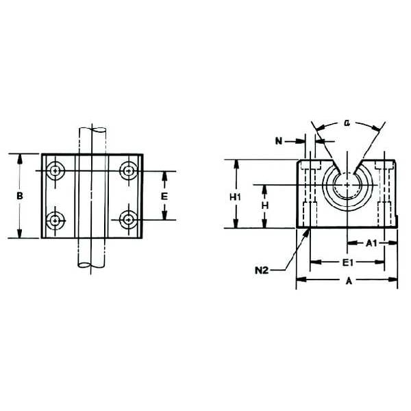 Pillow Block, 1.500 In Bore, 9.000 In L